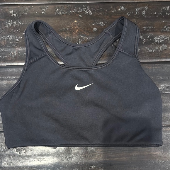 Nike Black Sports Bra with Racerback Design - Picture 1 of 1